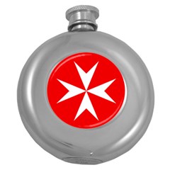 Cross Of The Order Of St  John  Round Hip Flask (5 Oz) by abbeyz71