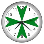 Cross of Saint Lazarus  Wall Clocks (Silver)  Front