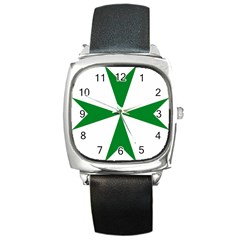 Cross Of Saint Lazarus  Square Metal Watch by abbeyz71