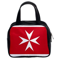 Civil Ensign Of Malta Classic Handbags (2 Sides) by abbeyz71