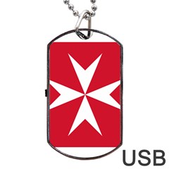 Civil Ensign Of Malta Dog Tag Usb Flash (two Sides) by abbeyz71