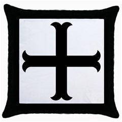 Cross Moline Throw Pillow Case (black) by abbeyz71