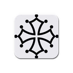 Occitan Cross\ Rubber Square Coaster (4 Pack)  by abbeyz71