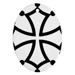 Occitan Cross\ Oval Ornament (Two Sides) Front