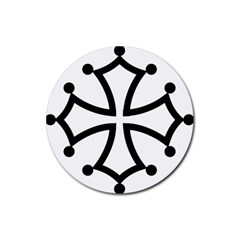 Occitan Cross Rubber Coaster (round)  by abbeyz71