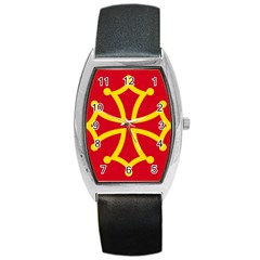 Flag Of Occitania Barrel Style Metal Watch by abbeyz71