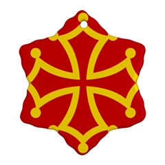 Flag Of Occitania Snowflake Ornament (two Sides) by abbeyz71