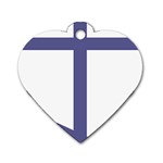 Orthodox Cross  Dog Tag Heart (One Side) Front