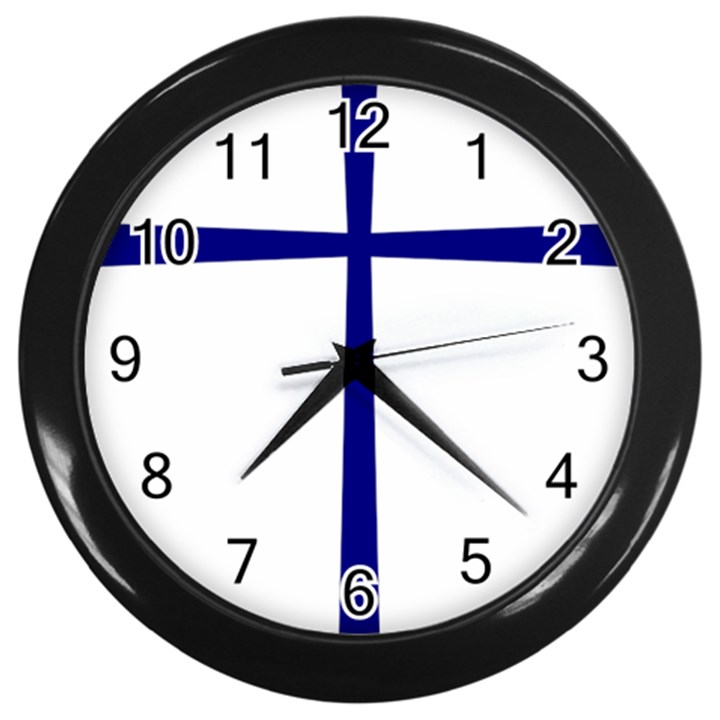 Byzantine Cross  Wall Clocks (Black)