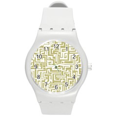 Pattern Round Plastic Sport Watch (M)