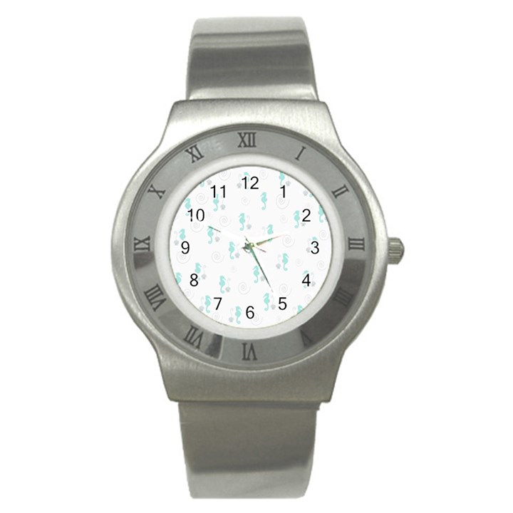 Pattern Stainless Steel Watch