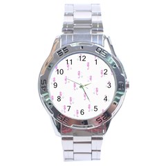 Pattern Stainless Steel Analogue Watch