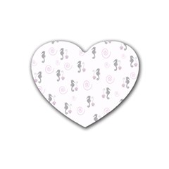 Pattern Rubber Coaster (Heart) 