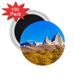 Snowy Andes Mountains, El Chalten, Argentina 2 25  Magnets (100 Pack)  by dflcprints