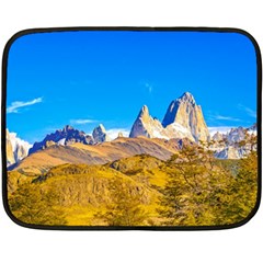 Snowy Andes Mountains, El Chalten, Argentina Fleece Blanket (mini) by dflcprints