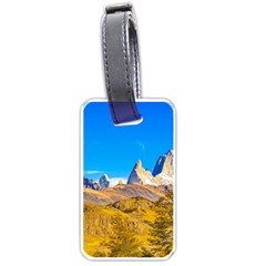 Snowy Andes Mountains, El Chalten, Argentina Luggage Tags (one Side)  by dflcprints