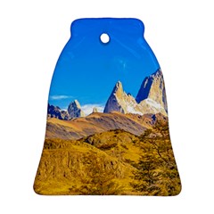 Snowy Andes Mountains, El Chalten, Argentina Bell Ornament (two Sides) by dflcprints