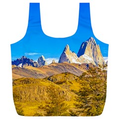 Snowy Andes Mountains, El Chalten, Argentina Full Print Recycle Bags (l)  by dflcprints