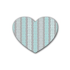 Pattern Rubber Coaster (heart)  by Valentinaart