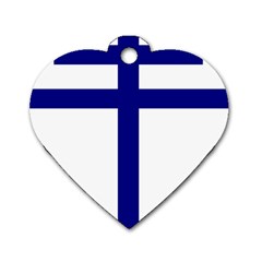 Papal Cross  Dog Tag Heart (one Side) by abbeyz71