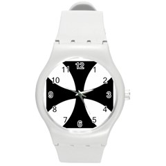 Cross Patty  Round Plastic Sport Watch (M)