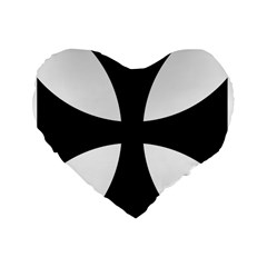 Cross Patty  Standard 16  Premium Heart Shape Cushions