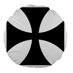 Cross Patty  Large 18  Premium Flano Round Cushions by abbeyz71