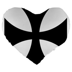 Cross Patty Large 19  Premium Heart Shape Cushions by abbeyz71