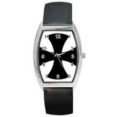 Cross Patty  Barrel Style Metal Watch