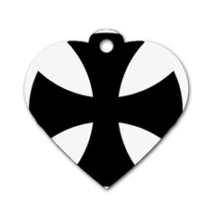 Cross Patty  Dog Tag Heart (two Sides) by abbeyz71