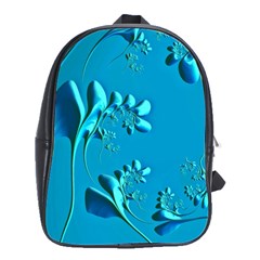 Amazing Floral Fractal A School Bags(large)  by Fractalworld