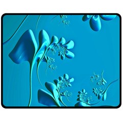 Amazing Floral Fractal A Fleece Blanket (medium)  by Fractalworld