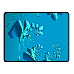 Amazing Floral Fractal A Double Sided Fleece Blanket (small)  by Fractalworld