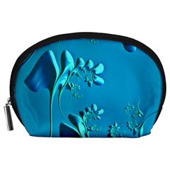 Amazing Floral Fractal A Accessory Pouches (large)  by Fractalworld