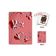 Amazing Floral Fractal B Playing Cards (mini)  by Fractalworld