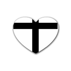 Patriarchal Cross Rubber Coaster (heart) 