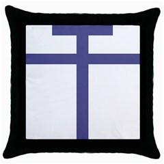 Patriarchal Cross Throw Pillow Case (black) by abbeyz71