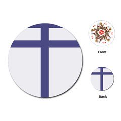 Patriarchal Cross Playing Cards (round)  by abbeyz71