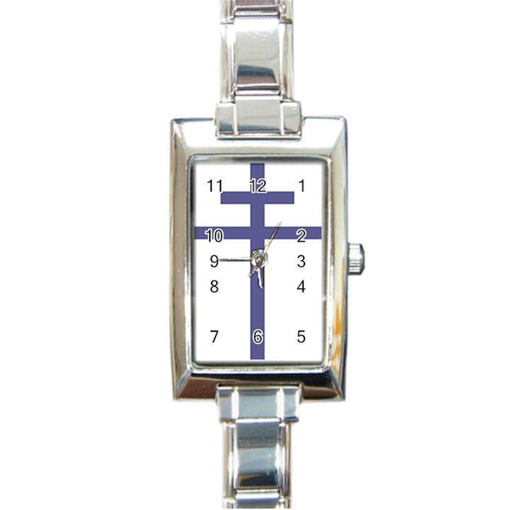 Patriarchal Cross  Rectangle Italian Charm Watch