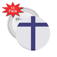 Patriarchal Cross  2 25  Buttons (10 Pack) 