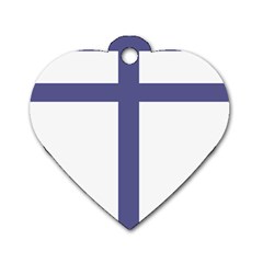 Patriarchal Cross  Dog Tag Heart (one Side) by abbeyz71