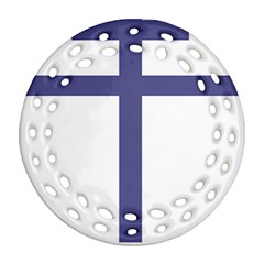 Patriarchal Cross  Round Filigree Ornament (two Sides) by abbeyz71