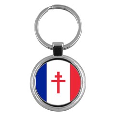 Flag Of Free France (1940-1944) Key Chains (round)  by abbeyz71