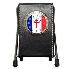 Flag Of Free France (1940-1944) Pen Holder Desk Clocks by abbeyz71