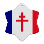 Flag of Free France (1940-1944) Snowflake Ornament (Two Sides) Back