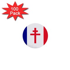 Flag Of Free France (1940-1944) 1  Mini Buttons (100 Pack)  by abbeyz71