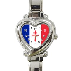 Flag Of Free France (1940-1944) Heart Italian Charm Watch by abbeyz71