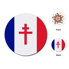 Flag Of Free France (1940-1944) Playing Cards (round)  by abbeyz71