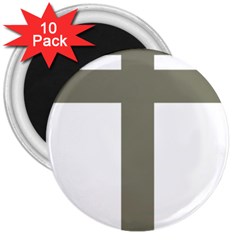 Cross Of Loraine 3  Magnets (10 Pack)  by abbeyz71