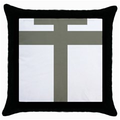 Cross Of Lorraine  Throw Pillow Case (black) by abbeyz71